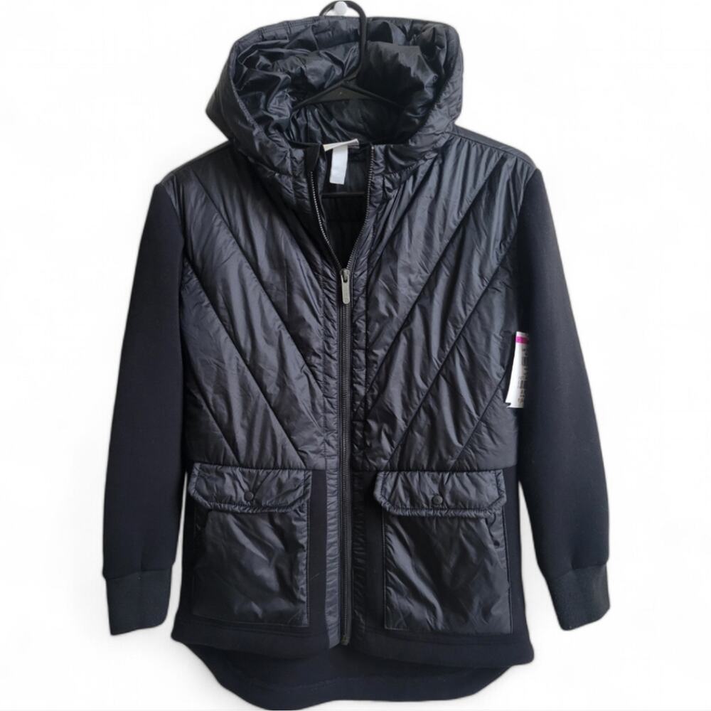 Zella Kids' Hybrid Puffer Jacket Size Medium Black
